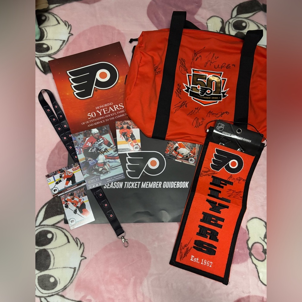RARE Autographed 50th Anniversary NHL Flyers Bundle